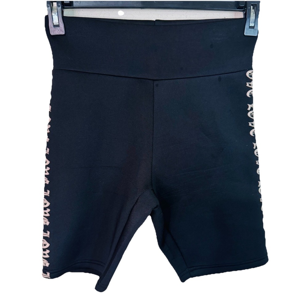 Roma Concept by Rosee Women M Sport Compression Shorts Black Monogram "One Love"